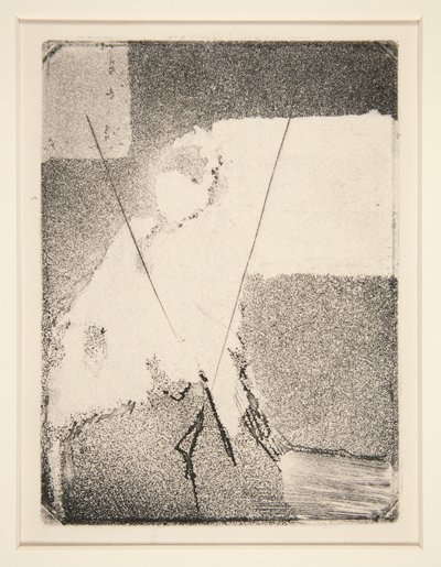 Mulher sentada com gorro e xale de Edgar Degas