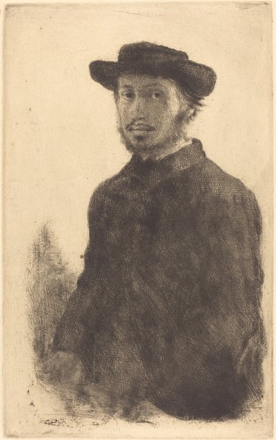 Auto-retrato Edgar Degas, sozinho, 1857. de Edgar Degas