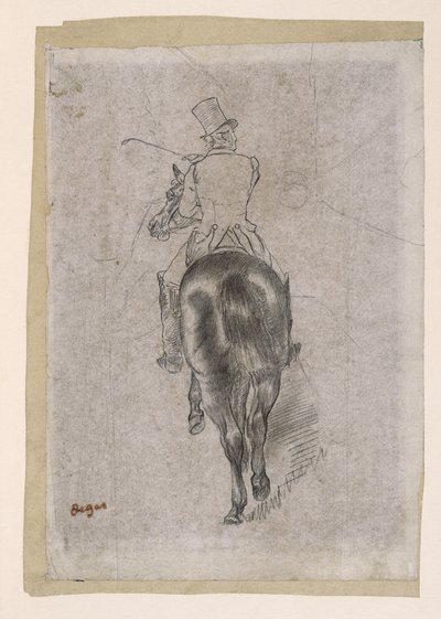 Empurrando no cavalo de Edgar Degas
