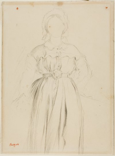 Estudo para um retrato de Marguérite de Gas de Edgar Degas