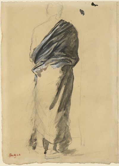Estudo da Cortina, 1860-65 de Edgar Degas
