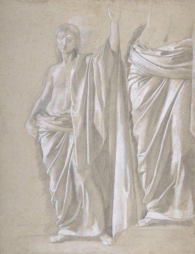 Estudo de uma figura drapeada, 1857-58. de Edgar Degas