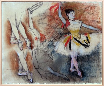 Dançarino de Tamborim Estudo com pastel e lápis preto por Edgar Degas (1834-1917). 1882 Sol. 0,58x0,46 m Paris, musee d