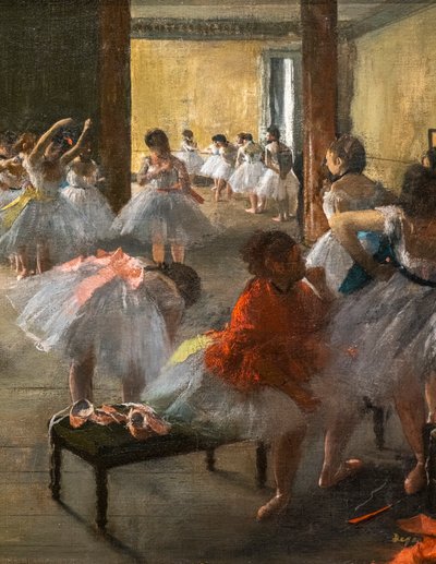 A Aula de Dança (detalhe). 1873. Óleo sobre tela. de Edgar Degas