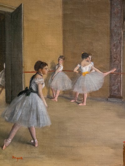 O Lecon de Dança (detalhe). 1872. Óleo sobre tela. de Edgar Degas