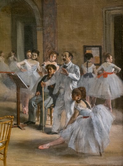 O Lecon de Dança (detalhe). 1872. Óleo sobre tela. de Edgar Degas