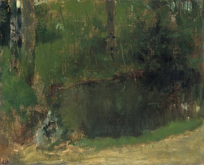 A lagoa na floresta, ca 1868 de Edgar Degas