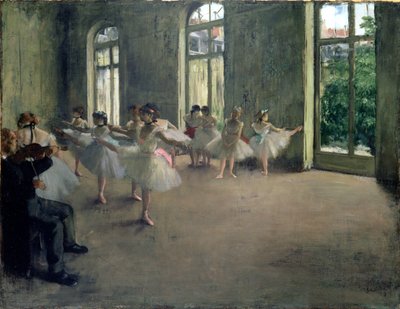 O ensaio, c.1873-78 de Edgar Degas