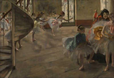 O Ensaio, c.1877 (óleo sobre tela) de Edgar Degas