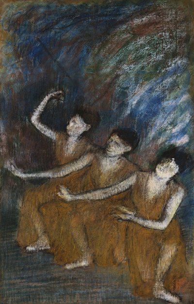 Três Dançarinos, c.1895-98 de Edgar Degas