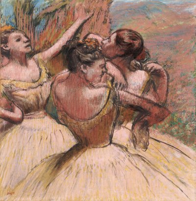 Três dançarinos, c.1899 de Edgar Degas