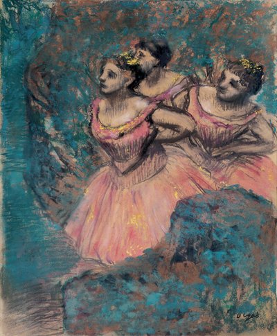 Três dançarinos em Red par Degas, Edgar (1834-1917) de Edgar Degas