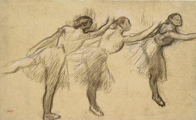 Três Estudos de uma bailarina, finais do século XIX de Edgar Degas