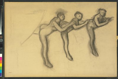 Três dançarinos em collants, c.1895-1900 de Edgar Degas