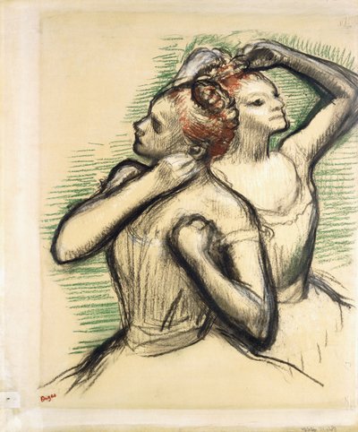 Dois Dançarinos, c.1897 de Edgar Degas