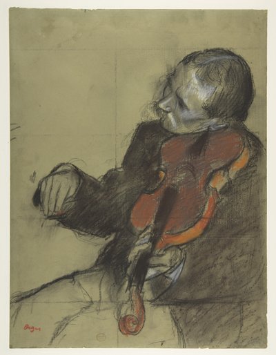 Violinista, estudo para "A Aula de Dança" de Edgar Degas