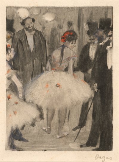 Virginie sendo admirada enquanto o marquês Cavalcanti olha, c.1880-83 de Edgar Degas