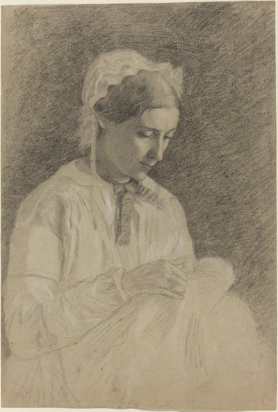 Mulher bordando de Edgar Degas