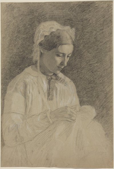 Mulher a bordar de Edgar Degas