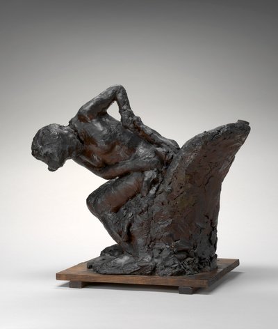 Mulher sentada, limpando o quadril esquerdo de Edgar Degas
