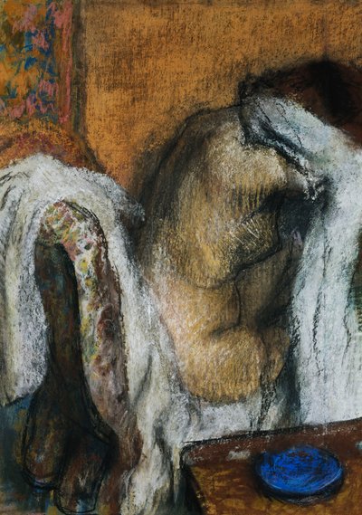 Mulher lavando; Femme to Toilette, c.1905-07 de Edgar Degas