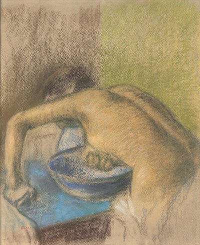 Mulher em seu banheiro; Femme a sa toilette, c.1888-1892 de Edgar Degas