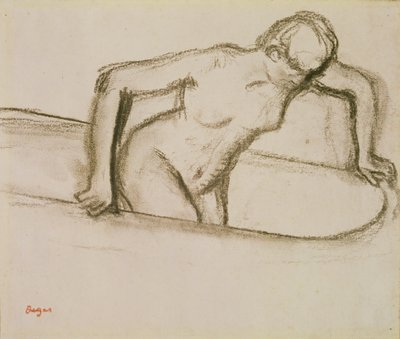 Mulher, em, banheira de Edgar Degas