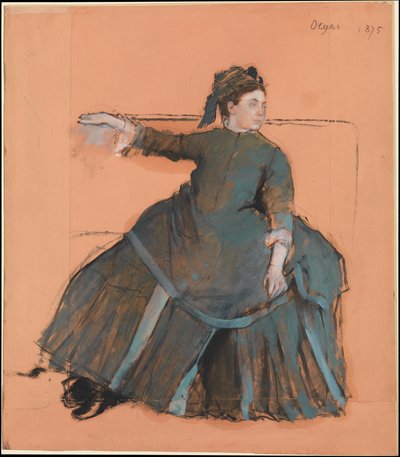 Mulher num sofá de Edgar Degas