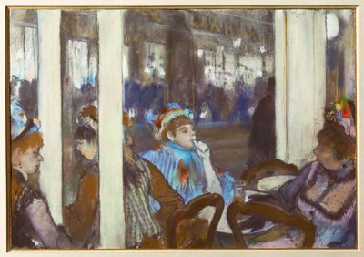 Mulheres no terraço de um café ao fim da tarde de Edgar Degas