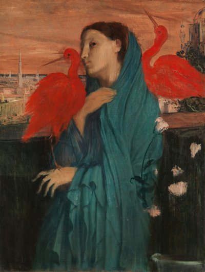 Jovem mulher com íbis, 1860-62. de Edgar Degas