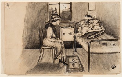 Some Shell !, 13 de outubro de 1917 (caneta, pincel e tinta sobre papel) de Edgar Fryer