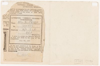 Submissão a um editor de competição de jornal, 1917 de Edgar Fryer
