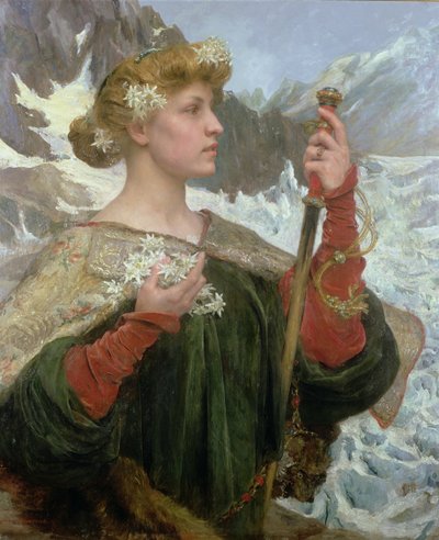 Edelweiss (óleo sobre painel) de Edgar Maxence