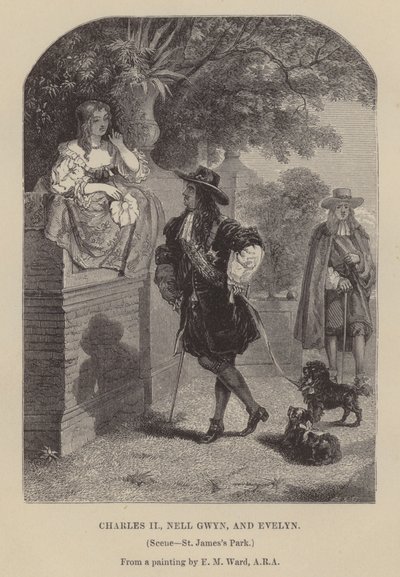 Charles II, Nell Gwyn, e Evelyn, St James