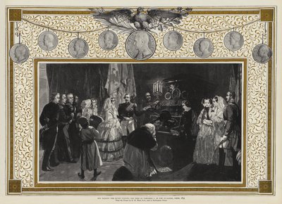 Sua Majestade a Rainha visitando o túmulo de Napoleão I nos Inválidos, Paris, 1855 de Edgar Melville Ward