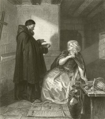 Julieta na cela de Frei Lourenço (gravura) de Edgar Melville Ward