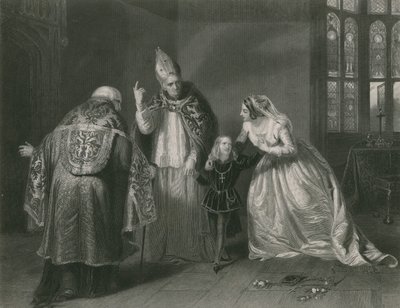 Rainha Elizabeth e o duque de York, rei Ricardo III de Edgar Melville Ward