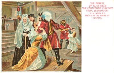 A prisão de Alice Lisle por esconder fugitivos de Sedgemoor de Edgar Melville after Ward