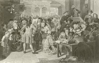 A bolha do mar do sul, Londres de Edgar Melville after Ward