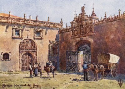 Norte de Espanha: Burgos, Hospital del Rey (cor litho) de Edgar T. A. Wigram