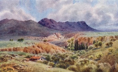 Norte de Espanha: La Rioja Alavesa, Olhando para Norte através do Ebro (cor litho) de Edgar T. A. Wigram