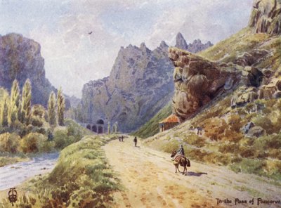 Norte da Espanha: A Garganta do Pancorvo (lito a cores) de Edgar T. A. Wigram