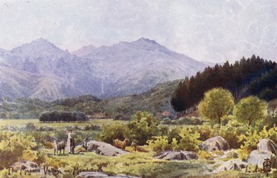 Norte de Espanha: O Vale de Masma, perto de Mondonedo (cor litho) de Edgar T. A. Wigram