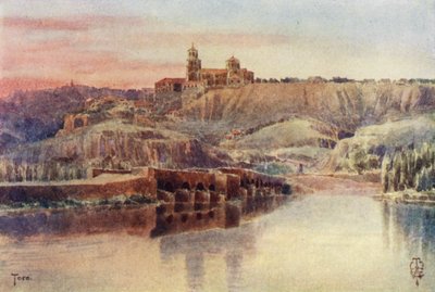 Norte da Espanha: Toro, Das margens do Douro (lito a cores) de Edgar T. A. Wigram