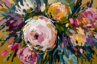 Flores abstratas vibrantes de Edie