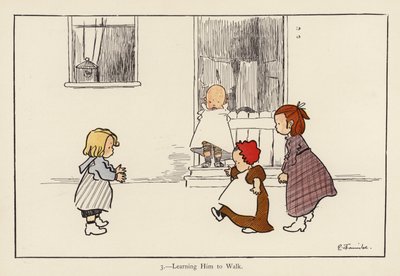 Aprendendo-o a caminhar (cor litho) de Edith Farmiloe