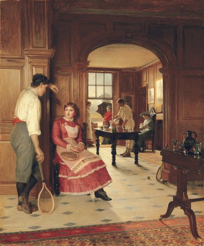 Um Chuveiro de Verão de Edith Hayllar