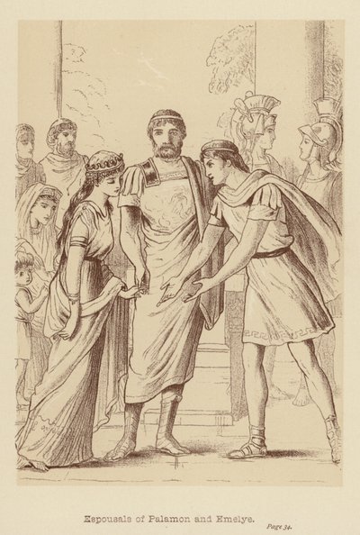 Esponsais de Palamon e Emelye (litografia) de Edith Scannell