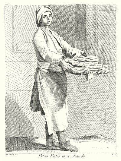 Vendedor de Pastelaria (gravação) de Edmé (after) Bouchardon