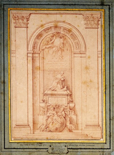 Um estudo para o monumento funerário do Cardeal de Fleury, de Edmé Bouchardon